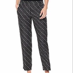 Theory Black and White Cropped Pants